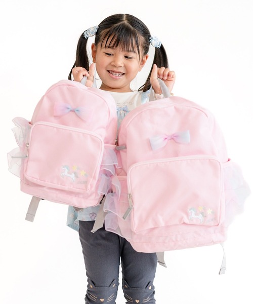 SKAPE(エスケープ)の「レインボーフリルリュック(バックパック/リュック・キッズ・ブルー/パープル/ピンク/ピンク系その他5・S size/M size)」の5枚目の写真