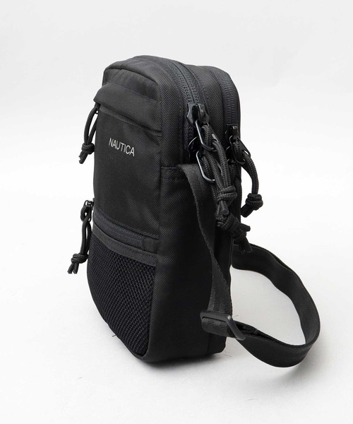 メッシュポケット ナイロン 縦型 スクエアショルダー 多収納