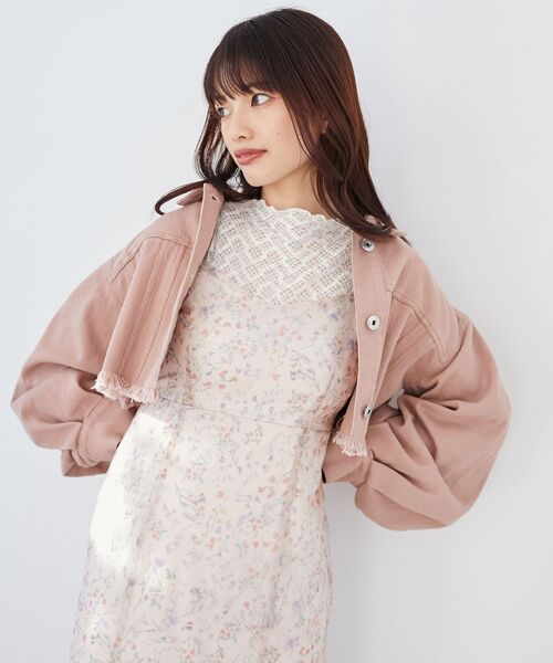MAJESTIC LEGON(マジェスティックレゴン)の「Bloomingフラワーキャミワンピ(ワンピース・レディース・ホワイト系その他2/ピンク系その他2/ブラック系その他・MEDIUM)」の3枚目の写真