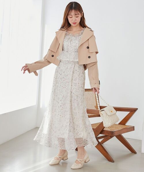 MAJESTIC LEGON(マジェスティックレゴン)の「Bloomingフラワーキャミワンピ(ワンピース・レディース・ホワイト系その他2/ピンク系その他2/ブラック系その他・MEDIUM)」の19枚目の写真