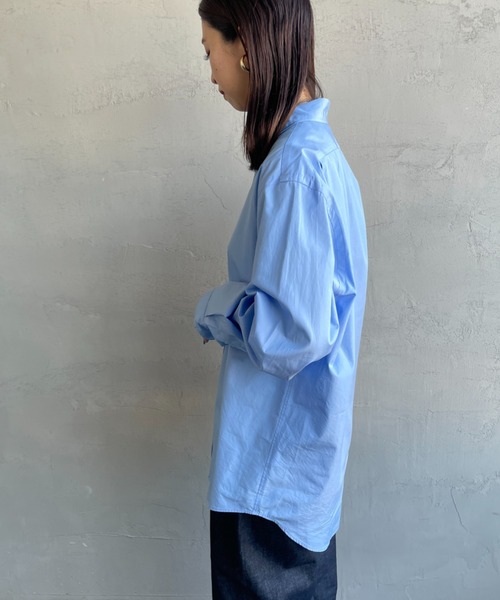 THE SHINZONE（ザ　シンゾーン）の「[THE SHINZONE/ザ シンゾーン] PECK SHIRTS オーバーサイズシャツブラウス（シャツ/ブラウス・レディース・ブルー/ピンク・0）」の18枚目の写真