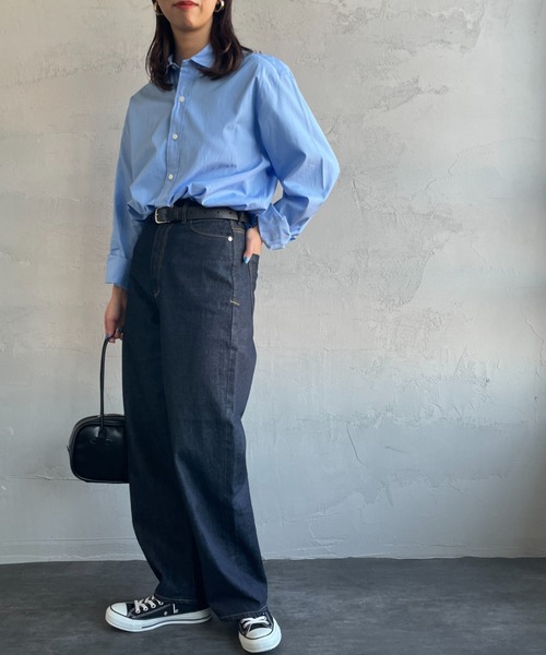 THE SHINZONE（ザ　シンゾーン）の「[THE SHINZONE/ザ シンゾーン] PECK SHIRTS オーバーサイズシャツブラウス（シャツ/ブラウス・レディース・ブルー/ピンク・0）」の10枚目の写真