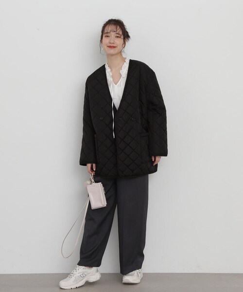 N.(N. Natural Beauty Basic)(エヌエヌナチュラルビューティーベーシック)の「【S Size Line】◆マーベルト風タックワイドパンツ(スラックス・レディース・ベージュ/グレー・MEDIUM/SMALL)」の10枚目の写真