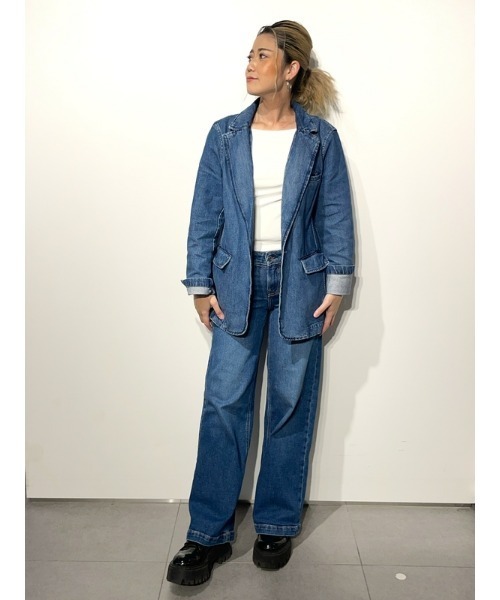 GAP(ギャップ)の「デニム ブレザージャケット(デニムジャケット・レディース・インディゴブルー・M/S/XXS/XS/L)」の8枚目の写真