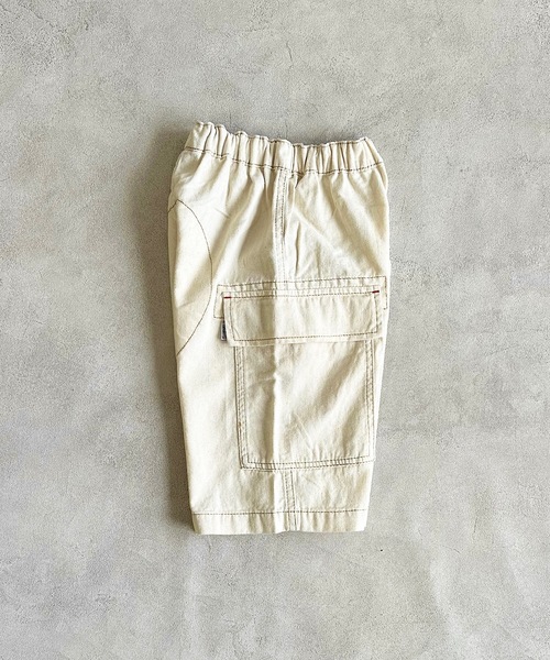 Life Support Products（ライフサポートプロダクツ）の「【COTTON from U.S.A】デニムフラップポケットクロップドパンツ（90～150cm）（デニムパンツ・キッズ・ネイビー/キナリ/ストライプ・120/110/100/90/150/140/130）」の9枚目の写真