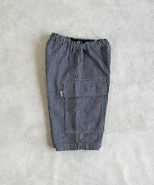 Life Support Products（ライフサポートプロダクツ）の「【COTTON from U.S.A】デニムフラップポケットクロップドパンツ（90～150cm）（デニムパンツ・キッズ・ネイビー/キナリ/ストライプ・120/110/100/90/150/140/130）」の12枚目の写真