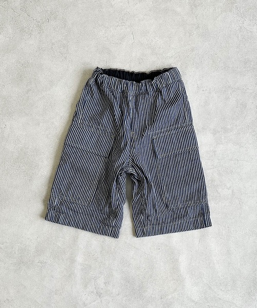 Life Support Products（ライフサポートプロダクツ）の「【COTTON from U.S.A】デニムフラップポケットクロップドパンツ（90～150cm）（デニムパンツ・キッズ・ネイビー/キナリ/ストライプ・120/110/100/90/150/140/130）」の18枚目の写真