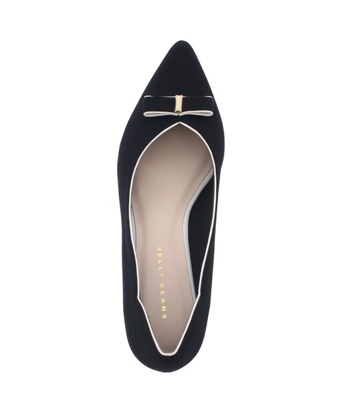 JELLY BEANS（ジェリービーンズ）の「カラートリミングラインリボンパンプス<ふわさら>(204-32960)JELLY BEANS(ジェリービーンズ)（パンプス・レディース・ブラック/マルチ/ベージュ系・21.5/22/22.5/23/23.5/24/24.5/25/25.5）」の9枚目の写真