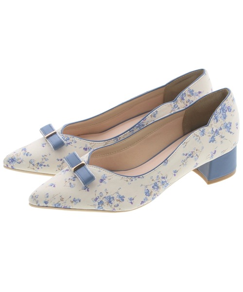 JELLY BEANS（ジェリービーンズ）の「カラートリミングラインリボンパンプス<ふわさら>(204-32960)JELLY BEANS(ジェリービーンズ)（パンプス・レディース・ブラック/マルチ/ベージュ系・21.5/22/22.5/23/23.5/24/24.5/25/25.5）」の13枚目の写真