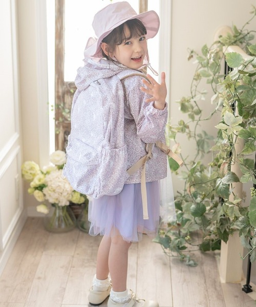 Catherine Cottage（キャサリンコテージ）の「撥水加工日よけリボンハット（ハット・キッズ・ブルー系2/ベージュ系1/ピンク系2/ブルー系1/ピンク系1/ピンク系3/ベージュ系2/ブルー系3/ライラック系1/ライラック系2/サックスブルー系1/サックスブルー系2・52/56）」の14枚目の写真