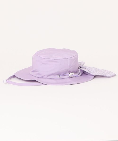 Catherine Cottage（キャサリンコテージ）の「撥水加工日よけリボンハット（ハット・キッズ・ブルー系2/ベージュ系1/ピンク系2/ブルー系1/ピンク系1/ピンク系3/ベージュ系2/ブルー系3/ライラック系1/ライラック系2/サックスブルー系1/サックスブルー系2・52/56）」の20枚目の写真