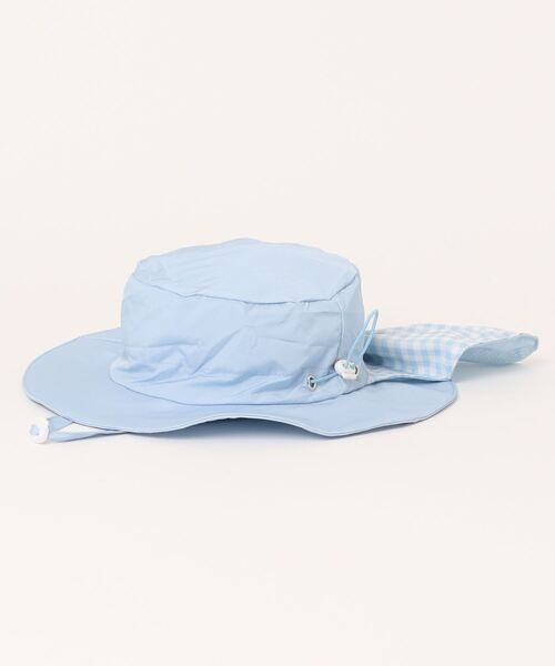 Catherine Cottage（キャサリンコテージ）の「撥水加工日よけリボンハット（ハット・キッズ・ブルー系2/ベージュ系1/ピンク系2/ブルー系1/ピンク系1/ピンク系3/ベージュ系2/ブルー系3/ライラック系1/ライラック系2/サックスブルー系1/サックスブルー系2・52/56）」の22枚目の写真