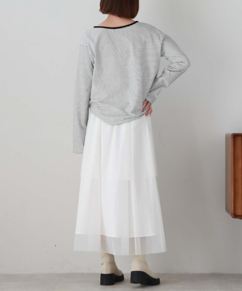 archives（アルシーヴ）の「ボーダーロンT（Tシャツ/カットソー・レディース・ピンク/ブラック/ブルー/グレー/レッド・MEDIUM）」の11枚目の写真