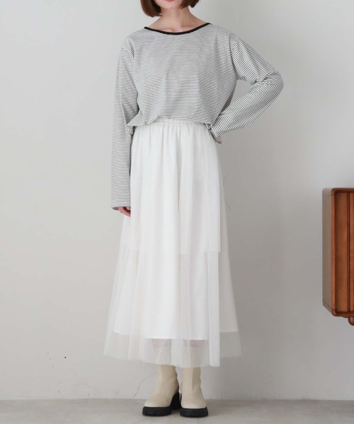 archives（アルシーヴ）の「ボーダーロンT（Tシャツ/カットソー・レディース・ピンク/ブラック/ブルー/グレー/レッド・MEDIUM）」の12枚目の写真