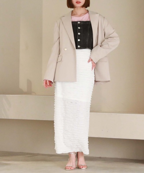 archives（アルシーヴ）の「ボーダーロンT（Tシャツ/カットソー・レディース・ピンク/ブラック/ブルー/グレー/レッド・MEDIUM）」の14枚目の写真