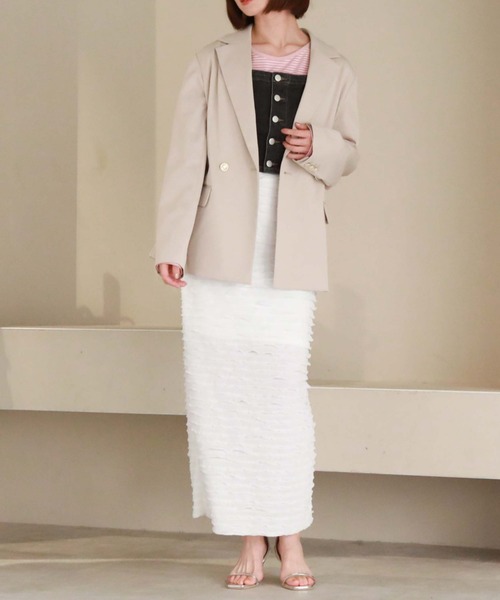 archives（アルシーヴ）の「ボーダーロンT（Tシャツ/カットソー・レディース・ピンク/ブラック/ブルー/グレー/レッド・MEDIUM）」の15枚目の写真