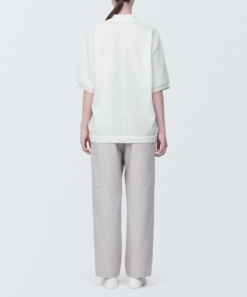 無印良品（ムジルシリョウヒン）の「乾きやすいニットポロシャツ（ニット/セーター・メンズ・ブラック/オフホワイト/ライトブルー・XL/L/M/S/XS）」の7枚目の写真