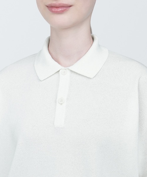 無印良品（ムジルシリョウヒン）の「乾きやすいニットポロシャツ（ニット/セーター・メンズ・ブラック/オフホワイト/ライトブルー・XL/L/M/S/XS）」の8枚目の写真