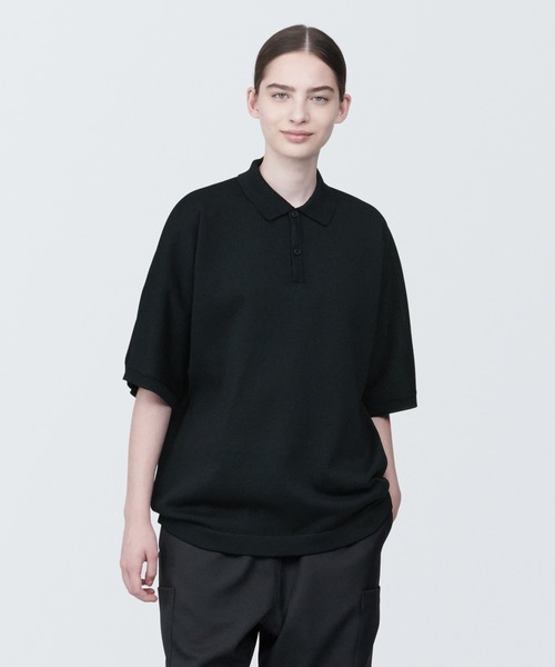 無印良品（ムジルシリョウヒン）の「乾きやすいニットポロシャツ（ニット/セーター・メンズ・ブラック/オフホワイト/ライトブルー・XL/L/M/S/XS）」の15枚目の写真