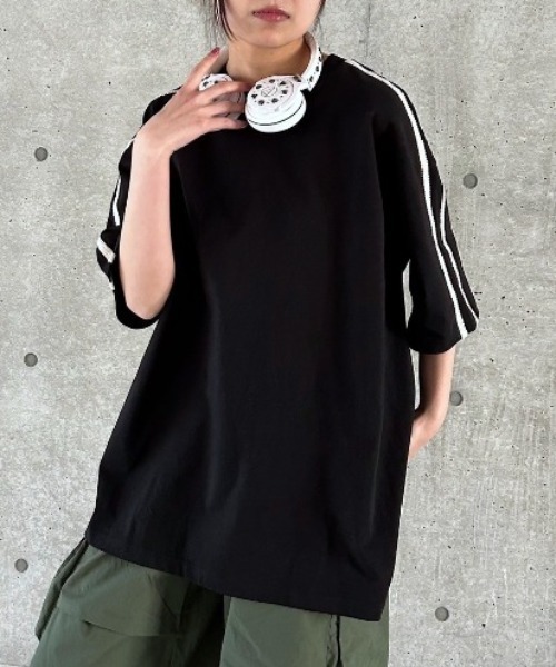 PAGEBOY（ページボーイ）の「ラインスリーブルーズＴシャツ（Tシャツ/カットソー・レディース・ベージュ/オフホワイト/ターコイズブルー/ブラック・FREE）」の20枚目の写真