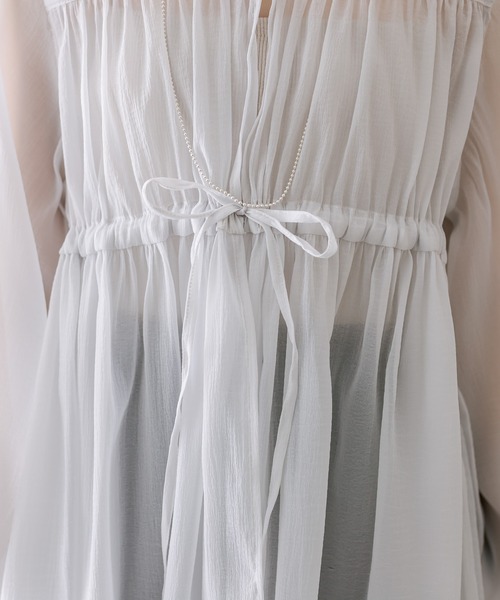 mystic(ミスティック)の「【新色追加!】シアーティアードチュニック(チュニック・レディース・アイボリー/ライトグレー/ブルー/ピンク・FREE)」の18枚目の写真