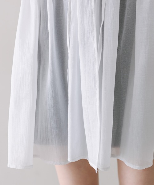 mystic(ミスティック)の「【新色追加!】シアーティアードチュニック(チュニック・レディース・アイボリー/ライトグレー/ブルー/ピンク・FREE)」の20枚目の写真