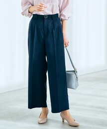 grove | 洗練されたリネンライクワイドパンツ(その他パンツ)