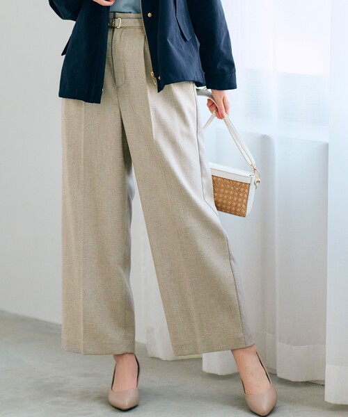 専用　forme リネンライクパンツ セット　ネイビー　ベージュ forme リネンライクパンツ セット ネイビー ベージュ Mother(マザー