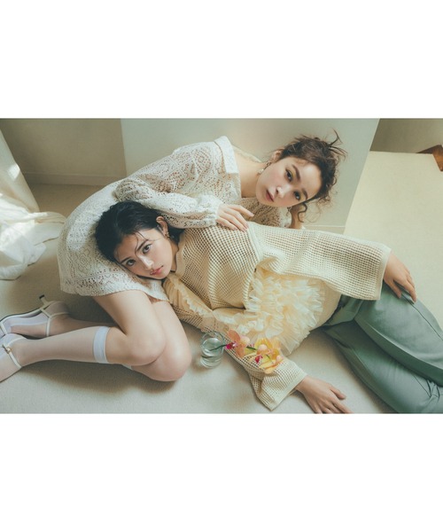 VIS（ビス）の「リネンライクリラックステーパードパンツ【接触冷感・洗える】【低身長～高身長】（スラックス・レディース・ブラック/キナリ/ライトグリーン・SS/M/S/L）」の4枚目の写真