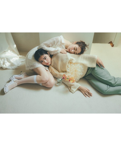 VIS（ビス）の「リネンライクリラックステーパードパンツ【接触冷感・洗える】【低身長～高身長】（スラックス・レディース・ブラック/キナリ/ライトグリーン・SS/M/S/L）」の5枚目の写真