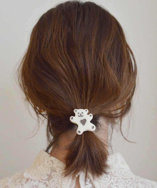 styiro(スタイロ)の「くまヘアゴム(ヘアゴム・レディース・ホワイト/グリーン/ピンク/ベージュ/イエロー/ブラック・FREE)」の20枚目の写真