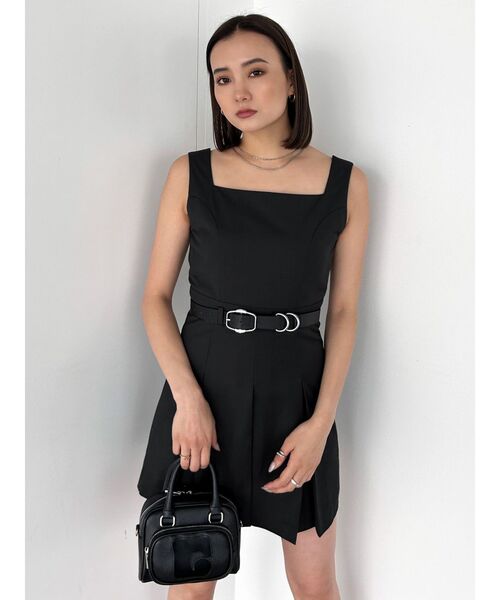 EMODA（エモダ）の「プリーツマークミニワンピース（ワンピース・レディース・ベージュ/ブラック/グレー・FREE）」の5枚目の写真