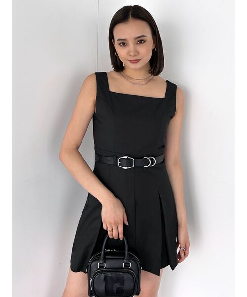 EMODA（エモダ）の「プリーツマークミニワンピース（ワンピース・レディース・ベージュ/ブラック/グレー・FREE）」の9枚目の写真