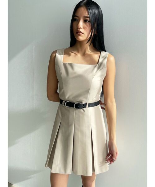 EMODA（エモダ）の「プリーツマークミニワンピース（ワンピース・レディース・ベージュ/ブラック/グレー・FREE）」の15枚目の写真