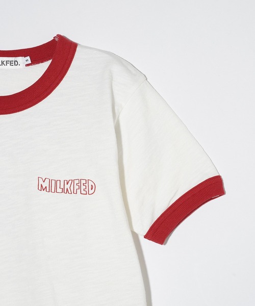 MILKFED.（ミルクフェド）の「VULTURE SKULL SLAB COMPACT S/S RINGER TEE（Tシャツ/カットソー・レディース・ホワイト/ブラウン/レッド・M/S）」の6枚目の写真