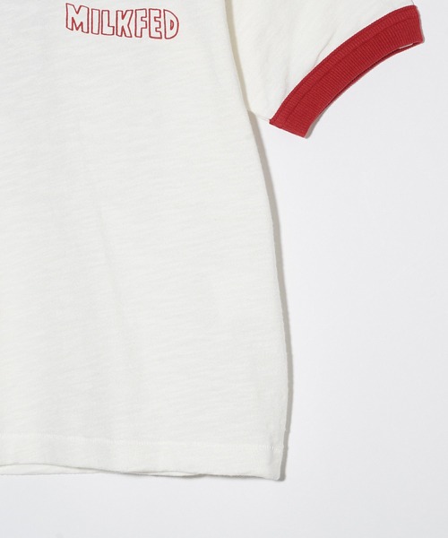 MILKFED.（ミルクフェド）の「VULTURE SKULL SLAB COMPACT S/S RINGER TEE（Tシャツ/カットソー・レディース・ホワイト/ブラウン/レッド・M/S）」の7枚目の写真