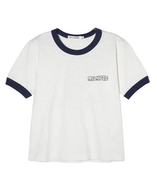 MILKFED.（ミルクフェド）の「VULTURE SKULL SLAB COMPACT S/S RINGER TEE（Tシャツ/カットソー・レディース・ホワイト/ブラウン/レッド・M/S）」の10枚目の写真