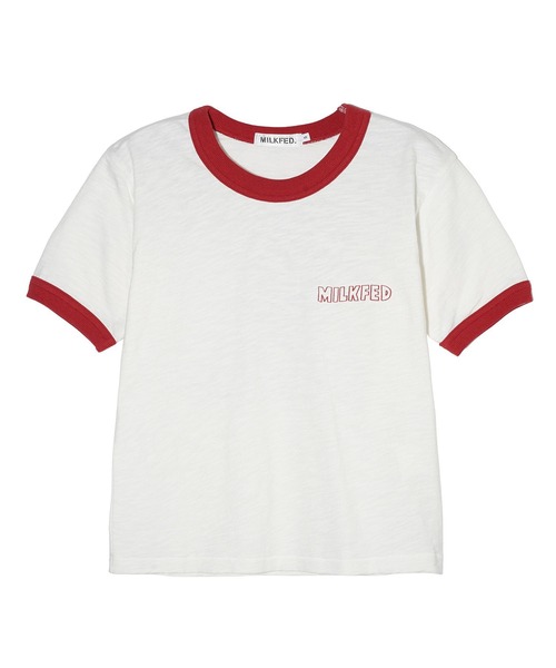 MILKFED.（ミルクフェド）の「VULTURE SKULL SLAB COMPACT S/S RINGER TEE（Tシャツ/カットソー・レディース・ホワイト/ブラウン/レッド・M/S）」の15枚目の写真