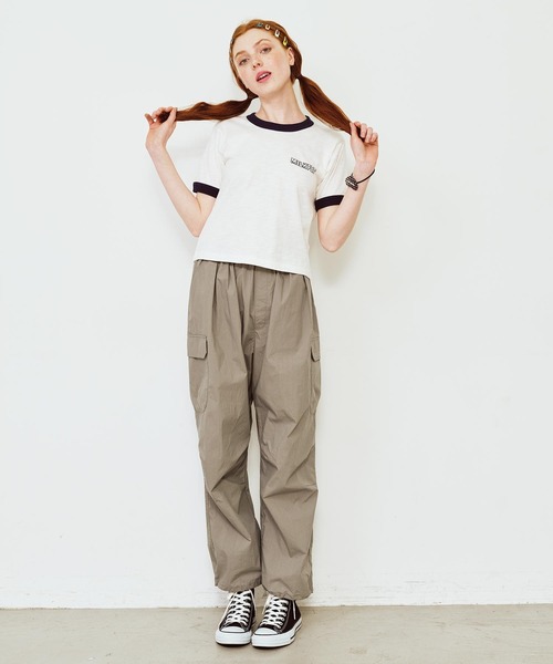 MILKFED.（ミルクフェド）の「VULTURE SKULL SLAB COMPACT S/S RINGER TEE（Tシャツ/カットソー・レディース・ホワイト/ブラウン/レッド・M/S）」の18枚目の写真