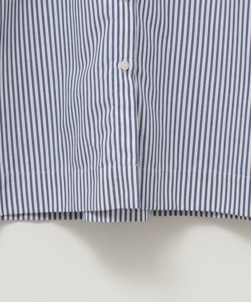 HusHusH（ハッシュアッシュ）の「HusHusH ハッシュアッシュ コットンライクチュニックシャツ（シャツ/ブラウス・レディース・ネイビー×ホワイト/サックスブルー系/ホワイト・L/M/S）」の16枚目の写真