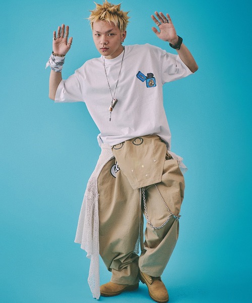 GALFY（ガルフィー）の「【GALFY/ガルフィー】GAL 着火 FIRE Tee（Tシャツ/カットソー・メンズ・ホワイト/イエロー/ブラック・L/XL）」の4枚目の写真