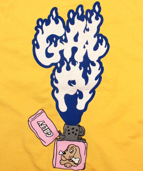 GALFY（ガルフィー）の「【GALFY/ガルフィー】GAL 着火 FIRE Tee（Tシャツ/カットソー・メンズ・ホワイト/イエロー/ブラック・L/XL）」の12枚目の写真