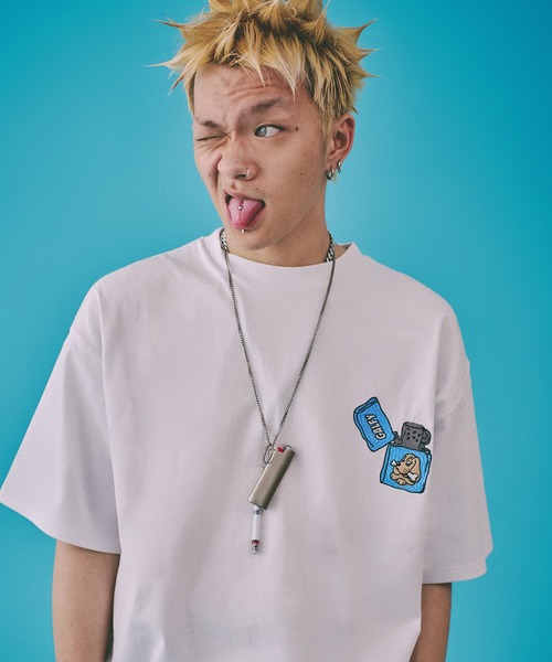 GALFY（ガルフィー）の「【GALFY/ガルフィー】GAL 着火 FIRE Tee（Tシャツ/カットソー・メンズ・ホワイト/イエロー/ブラック・L/XL）」の13枚目の写真