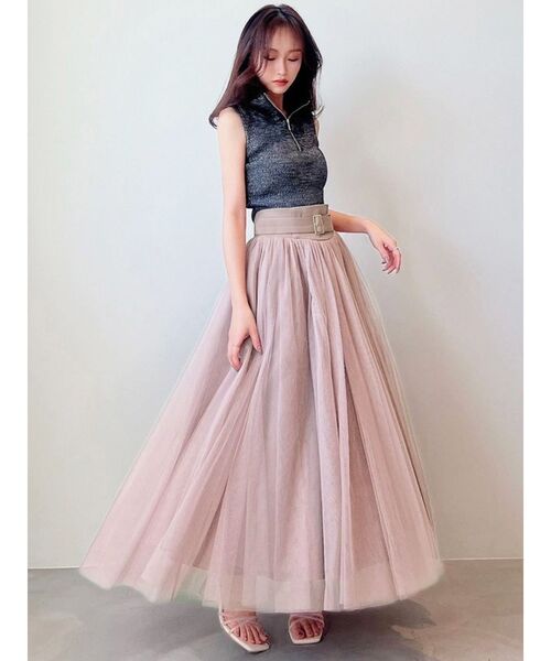 RESEXXY（リゼクシー）の「ボリュームチュールロングスカート（スカート・レディース・ホワイト/ピンク/ブラック・FREE）」の17枚目の写真