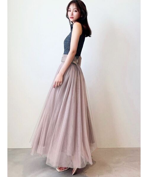 RESEXXY（リゼクシー）の「ボリュームチュールロングスカート（スカート・レディース・ホワイト/ピンク/ブラック・FREE）」の10枚目の写真