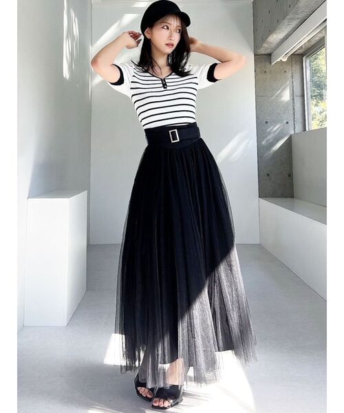 RESEXXY（リゼクシー）の「ボリュームチュールロングスカート（スカート・レディース・ホワイト/ピンク/ブラック・FREE）」の19枚目の写真