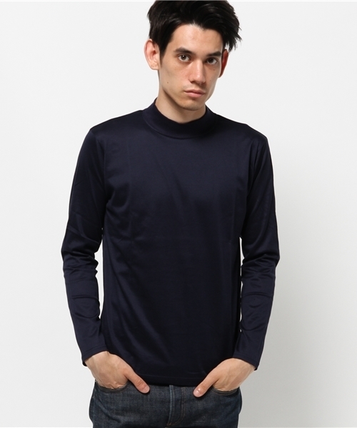 ivory court(アイボリーコート)の「ギザシルケットテンジク モックネック Tシャツ◆(Tシャツ/カットソー・メンズ・ホワイト/グレー/ネイビー・40/38)」の11枚目の写真