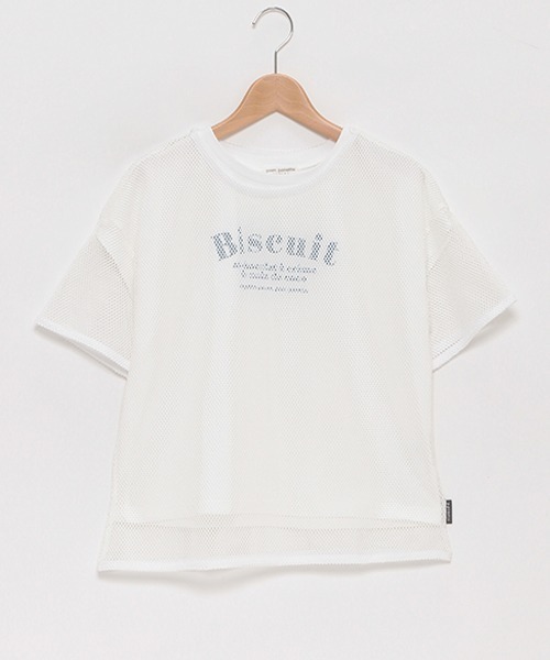 【セール】半袖メッシュTシャツレイヤードセット（アンサンブル）｜pom ponette junior（ポンポネットジュニア）