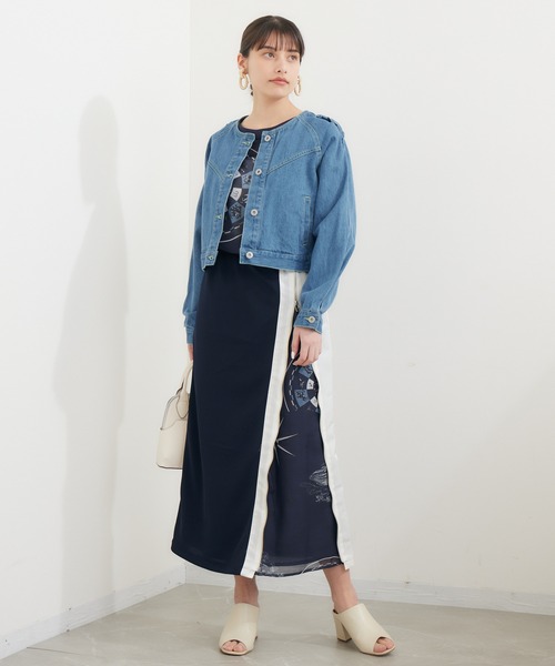 DOLLUPOOPS（ドールアップウップス）の「doll up oops カラーステッチGジャン（デニムジャケット・レディース・ブルー・FREE）」の4枚目の写真