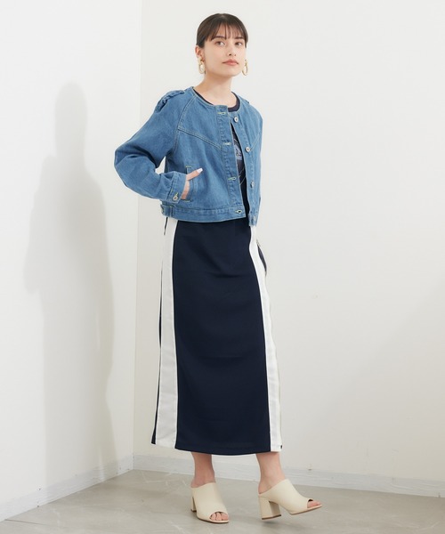 DOLLUPOOPS（ドールアップウップス）の「doll up oops カラーステッチGジャン（デニムジャケット・レディース・ブルー・FREE）」の6枚目の写真